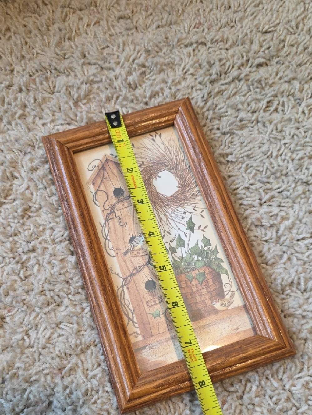 Folkàrt Birdhouse Wall Art Wooden Frame - Picture 5 of 6